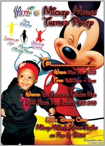 mickey mouse invitation