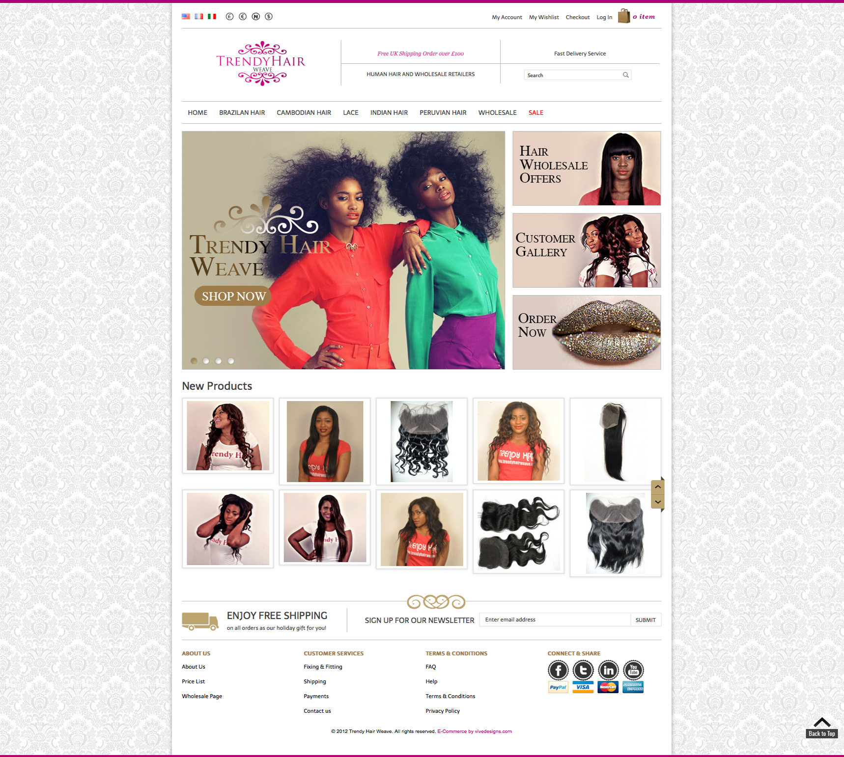 E-Commerce Website Design for Hair Company | Order your new website now