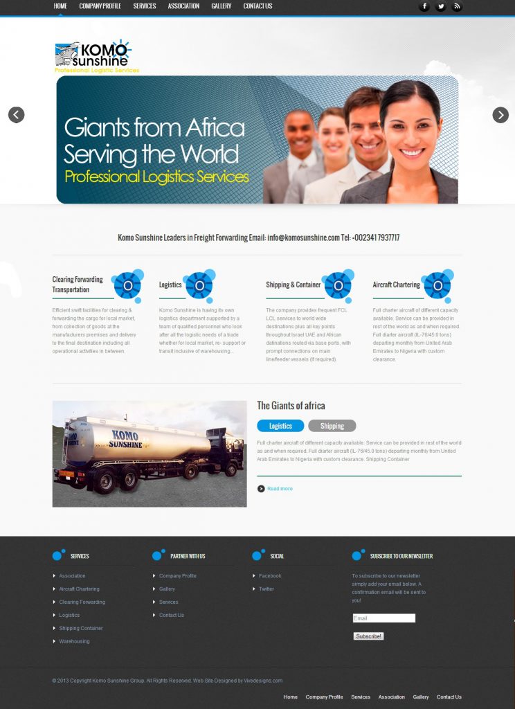 freight website design