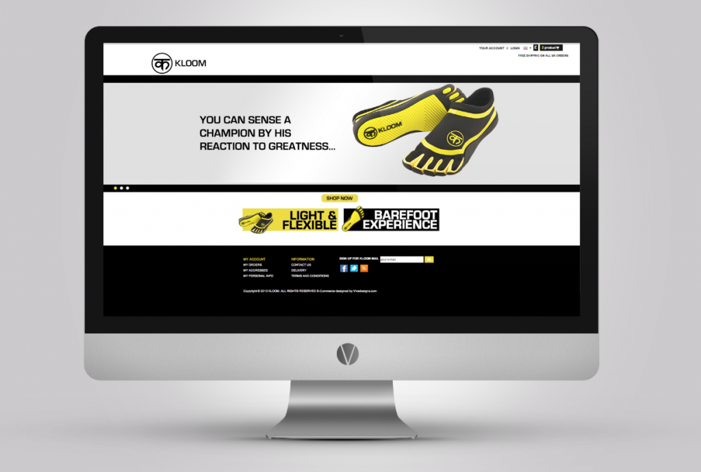sport ecommerce website design