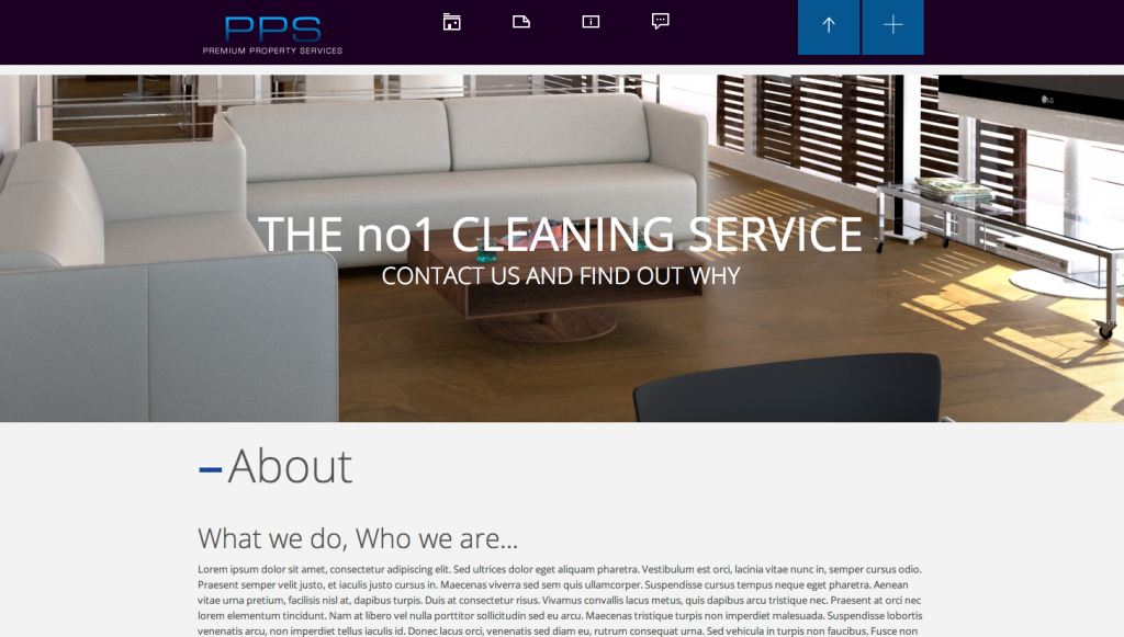 cleaning website design