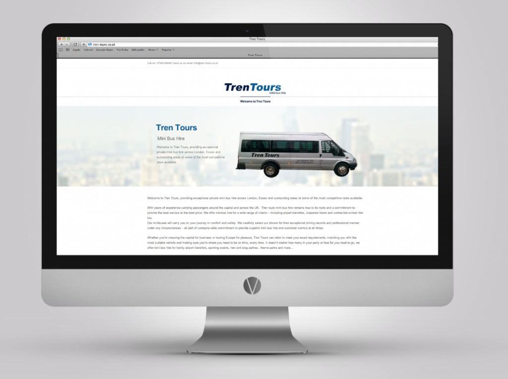 car hire website design