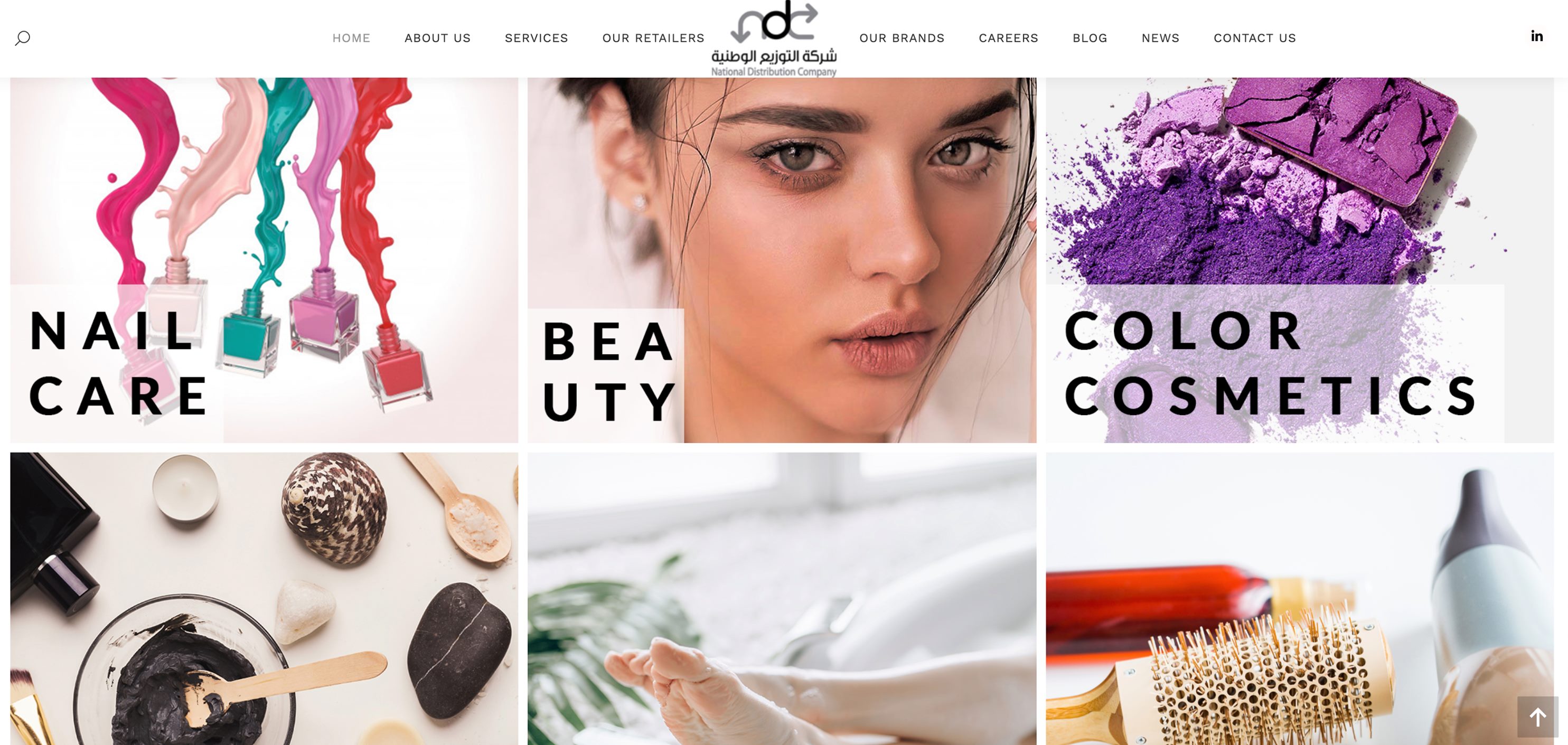 Website design for Saudi Beauty Distributer - Vive Designs