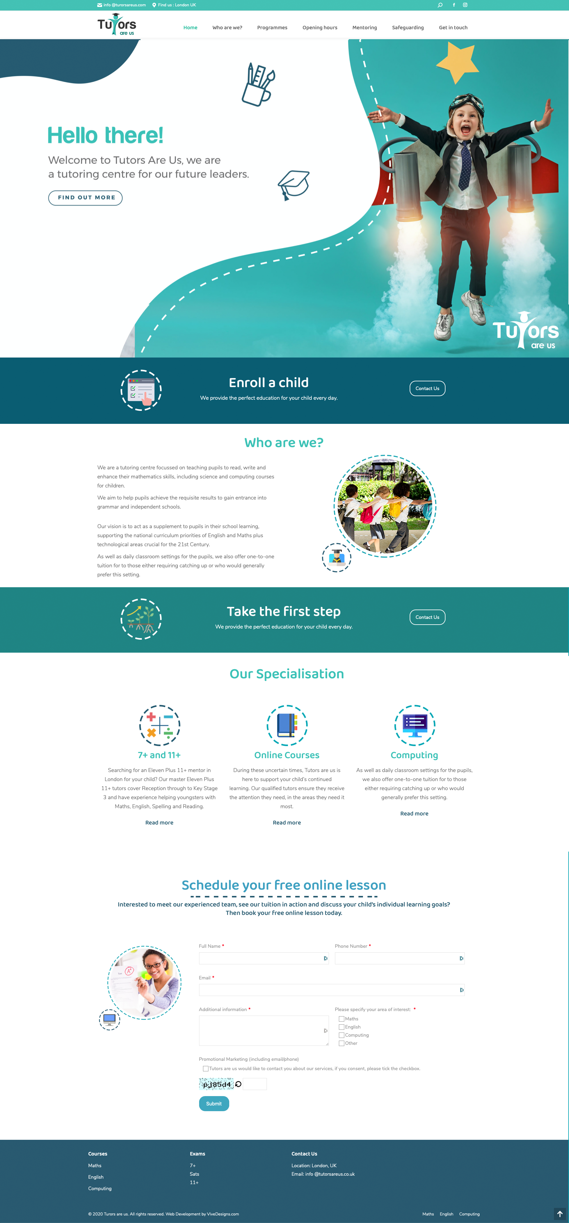 Tutor Service Website Design